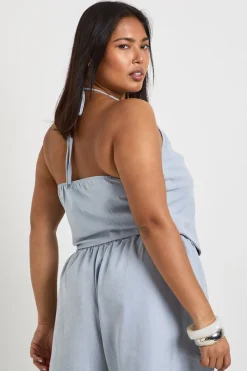 Haut Écharpe Dos Nu Grande Taille