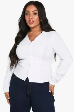 boohoo Haut Cintré à Crochet et Œillets<Femme Tops