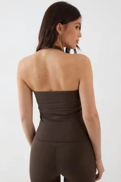 Haut à Col Halter Rembourré DSGN Studio Sports Ultra Sculpt avec Détails de Coutures
