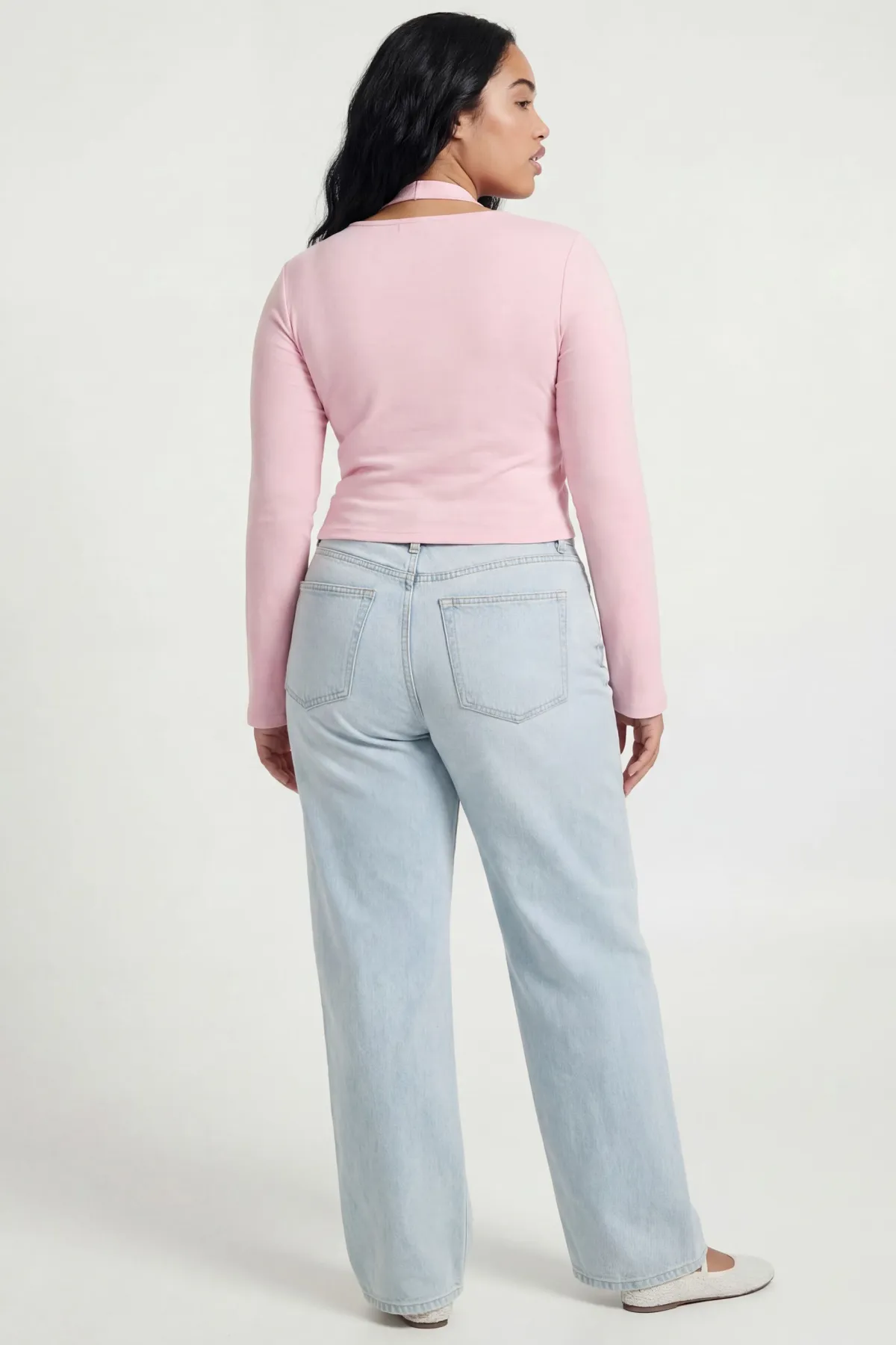 boohoo Haut Col Licou Double Épaisseur À Boutonnage Devant<Femme Tops