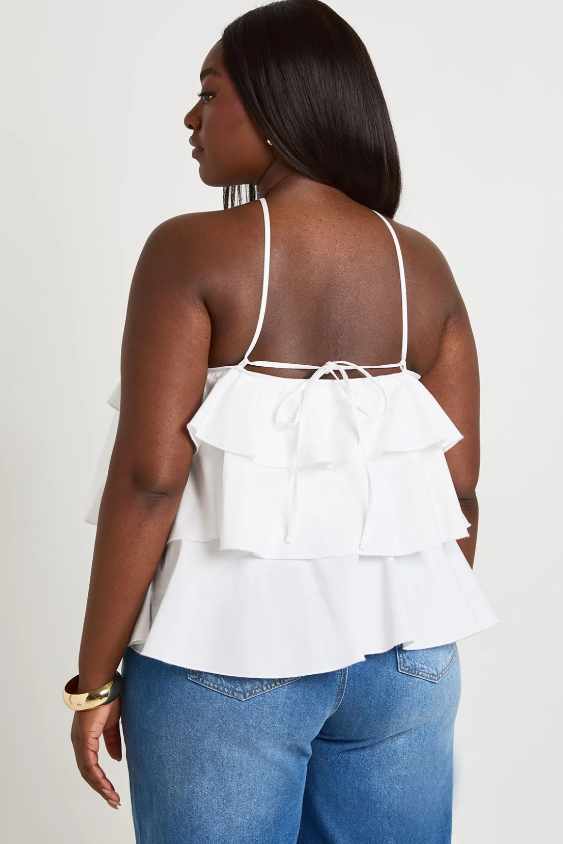 Haut À Col Licou Étagé Grande Taille