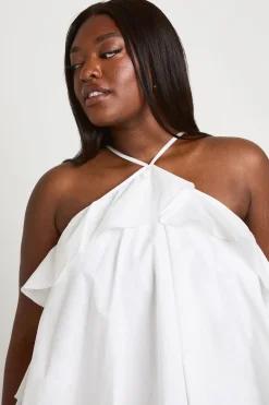 Haut À Col Licou Étagé Grande Taille