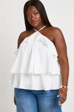 Haut À Col Licou Étagé Grande Taille