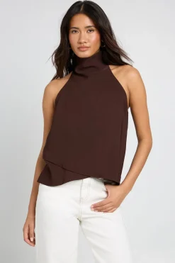 boohoo Haut Col Montant Dos Nu Style Licou<Femme Tops