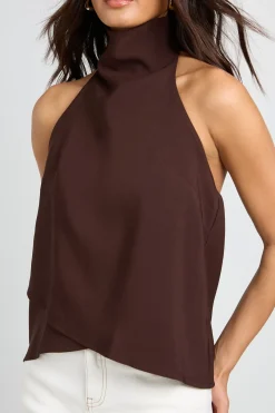 boohoo Haut Col Montant Dos Nu Style Licou<Femme Tops