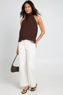 boohoo Haut Col Montant Dos Nu Style Licou<Femme Tops