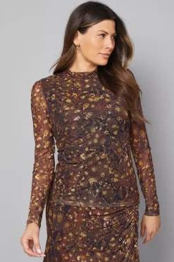 Wallis Haut Col Montant en Maille Imprimé Animalier<Femme Tops