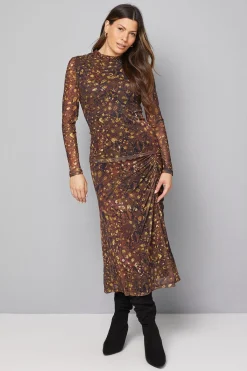 Wallis Haut Col Montant en Maille Imprimé Animalier<Femme Tops