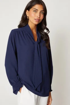 Wallis Haut à Col Noué et Poignets Froncés<Femme Tops D’Automne|Tops