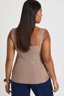 boohoo Haut à col à rabat avec garniture dorée Plus<Femme Tops