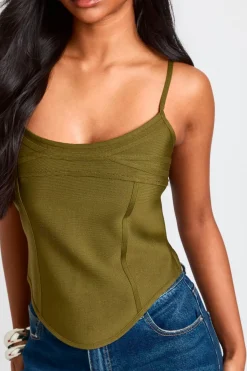 boohoo Haut Corset Bandage À Bretelles<Femme Tops
