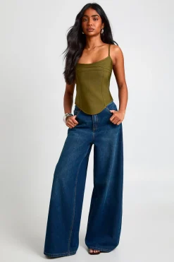boohoo Haut Corset Bandage À Bretelles<Femme Tops