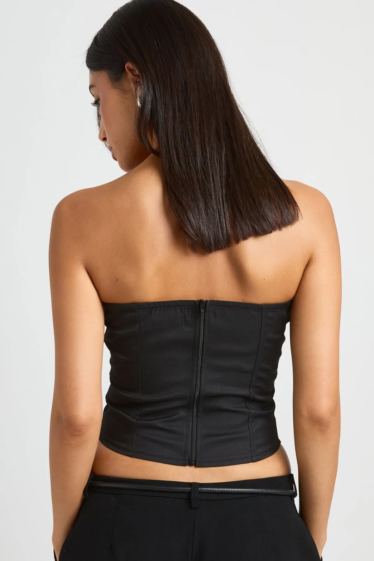 boohoo Haut Corset Bandeau Ajusté<Femme Tops