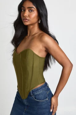 Haut Corset Bandeau À Lacets