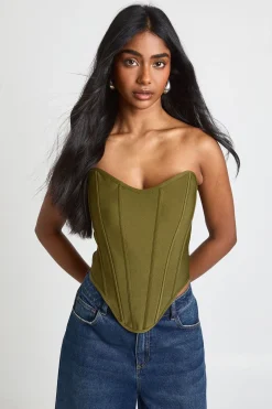 Haut Corset Bandeau À Lacets