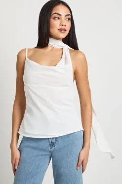 boohoo Haut Corset à Col Bénitier avec Détail Foulard en Mousseline<Femme Tops