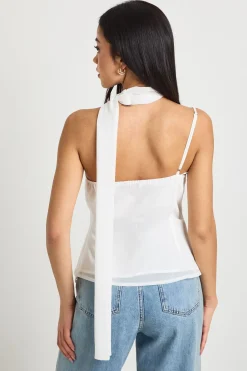boohoo Haut Corset à Col Bénitier avec Détail Foulard en Mousseline<Femme Tops