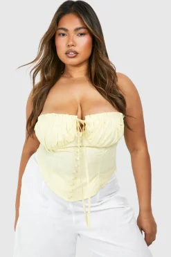 Haut corset en coton à nouer à l'avant