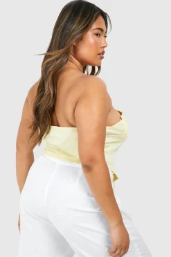 Haut corset en coton à nouer à l'avant