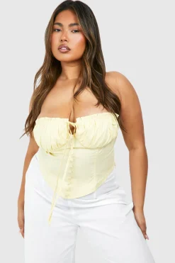 Haut corset en coton à nouer à l'avant
