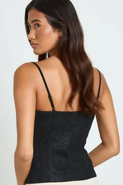 boohoo Haut Corset En Dentelle Avec Fermeture À Crochets<Femme Satin Et Dentelle|Tops