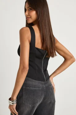 Haut corset en satin