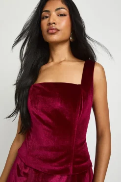 Haut corset en velours