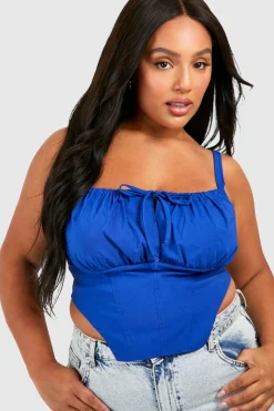 Haut Corset Fermière Grande Taille à Lacet Frontal