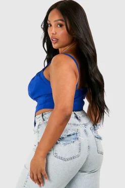 Haut Corset Fermière Grande Taille à Lacet Frontal