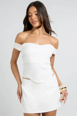 Haut Corset Froncé Bardot