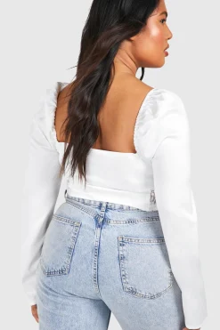 Haut Corset Grande Taille Avec Empiècement En Dentelle