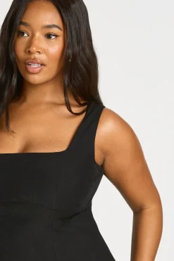 boohoo Haut Corset Grande Taille À Basque Péplum<Femme Tops