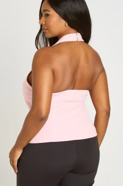 Haut Corset Grande Taille À Ourlet Péplum