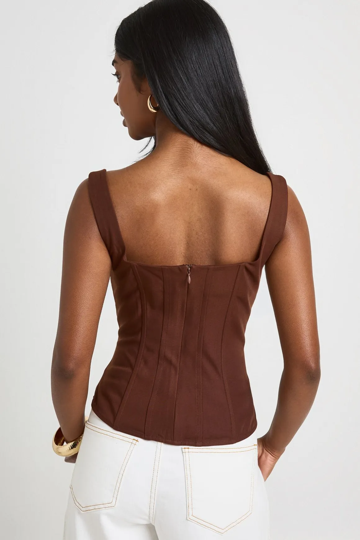 Haut Corset Structuré En Crêpe