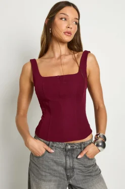 Haut Corset Structuré en Crêpe