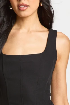boohoo Haut Corset Structuré En Crêpe Pour Grandes Tailles<Femme Tops