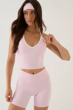 DSGN Studio Haut Court Sculpté À Col Halter Avec Bordures Contrastées<Femme Vêtements De Sport|Dsgn Studio