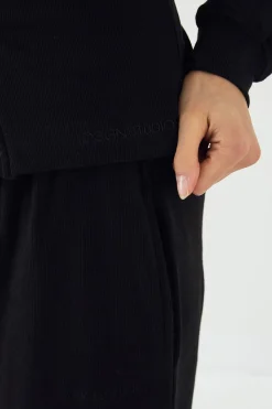 DSGN Studio Haut Côtelé À Casynthétiqueche Avec Boutons Et Taille Cintrée<Femme Dsgn Studio|Tops