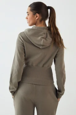 Haut Côtelé À Casynthétiqueche Avec Boutons Et Taille Cintrée Dsgn Studio