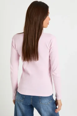 boohoo Haut Côtelé à Manches Longues avec Boutonnage Intégral<Femme Tops D’Automne|Tops