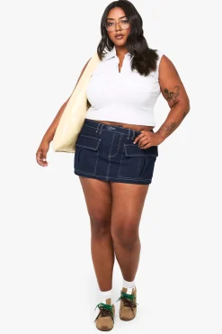 boohoo Haut côtelé utilitaire à col Plus<Femme Looks De Rentrée|Tops