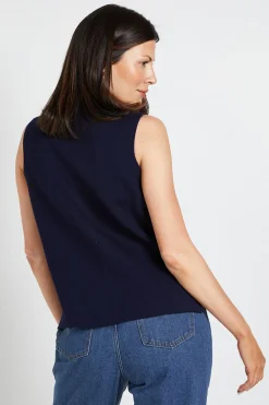 Haut Débardeur En Maille À Détail Boutonné