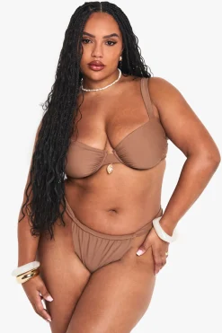 Haut de bikini à armatures avec garniture en coquillage Plus