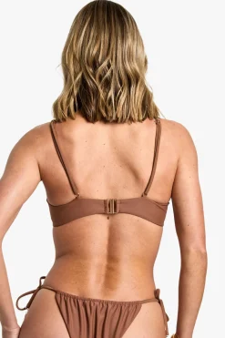 Haut de bikini à armatures avec lanière décorative charme plume à l'avant