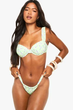 Haut de bikini balconette floral à armatures