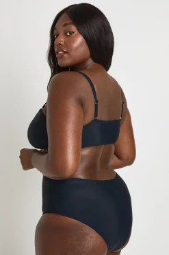 Haut De Bikini Bandeau Et Bas De Bikini Grande Taille Avec Finitions Dorées