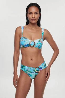 KarenMillen Haut De Bikini Bandeau À Imprimé Chaîne Avec Détail Garniture Métallique<Femme Maillots De Bain|Tenues De Plage