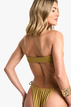 Haut de Bikini Bandeau à Noeud et Finition Coquillage
