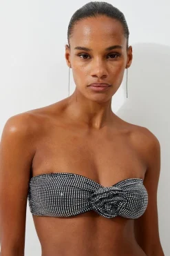 Haut de bikini bandeau orné de rosettes premium