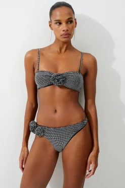 Haut de bikini bandeau orné de rosettes premium